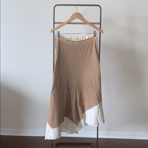 Moschino bias cut ultra suede and eyelet skirt